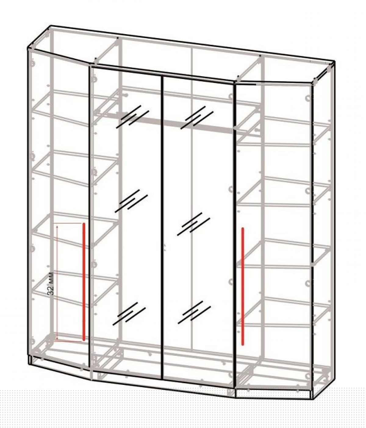 Спальный гарнитур Роксана (модульный) ЯШС | фото 3
