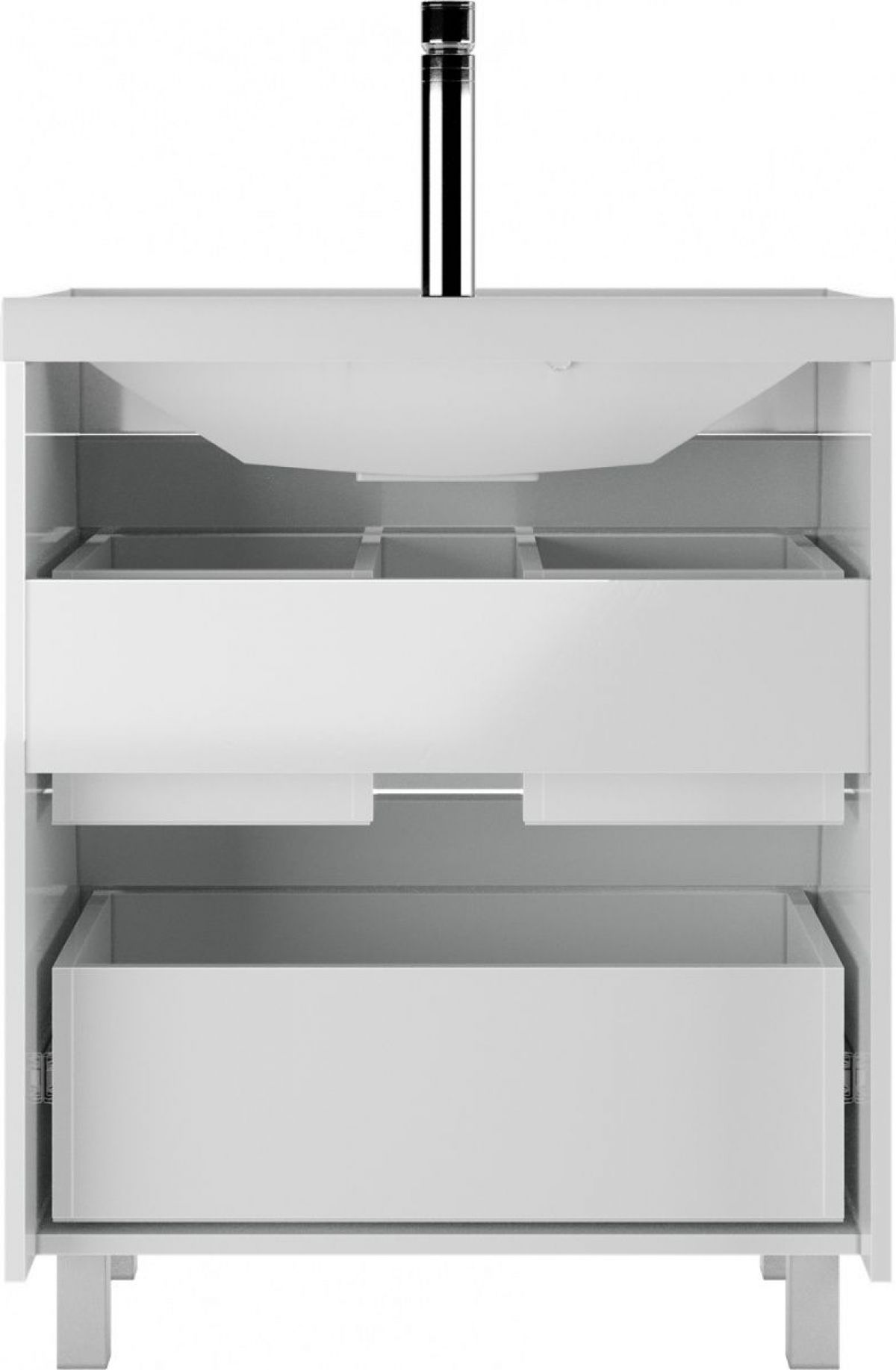 Тумба под умывальник "UNIT 70" Ева с двумя ящиками В2 Айсберг (DA5907T) | фото 4