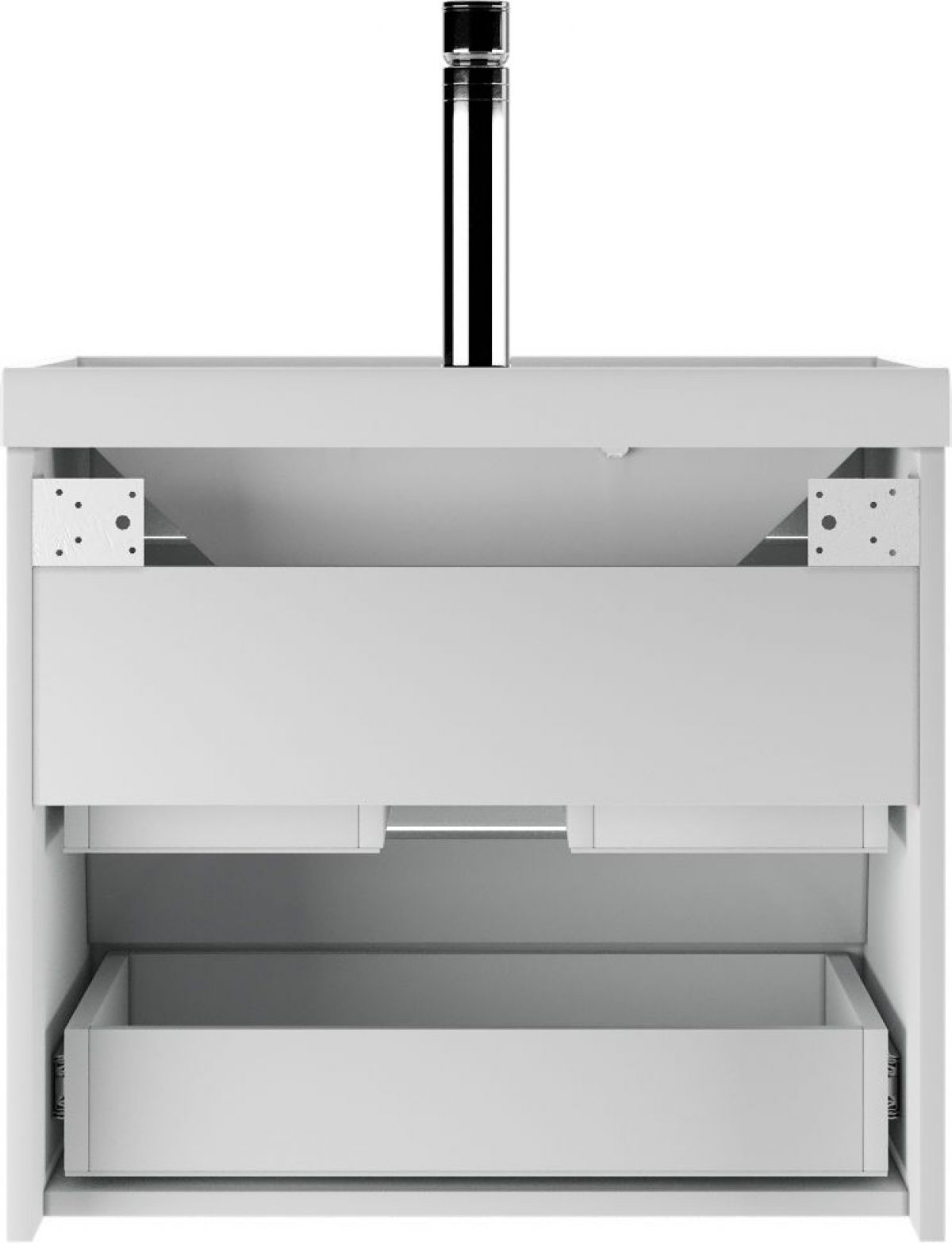 Тумба подвесная под умывальник "Bazis 60" Ева с двумя ящиками В2 Айсберг (DA5914T) | фото 3