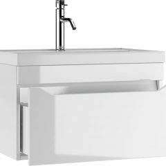 Тумба подвесная под умывальник "UNIT 80" Ева с одним ящиком В1 Айсберг (DA5903T) | фото 4