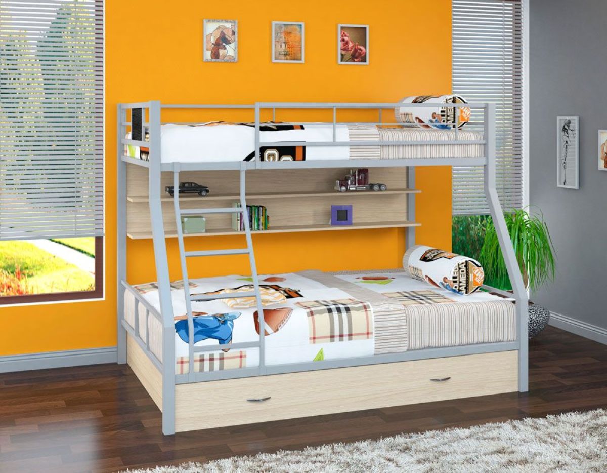 Кровать двухъярусная «Гранада-1ПЯ» с ящиком и полкой | фото 4