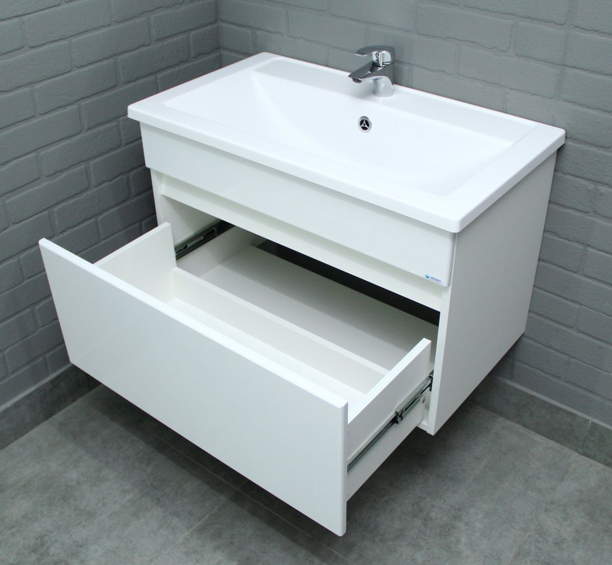 Тумба подвесная под умывальник "Maria 80" Классик с одним ящиком В1 Айсберг (DA3011T) | фото 6