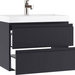 Тумба подвесная под умывальник "UNIT 70" Graffo графит матовый В2 Домино (DGr2112T) | фото 3