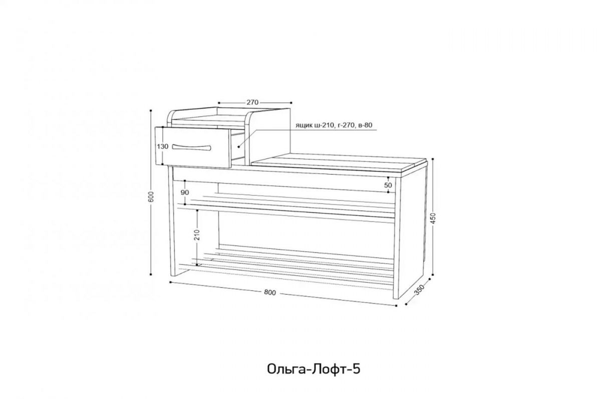 ОЛЬГА-ЛОФТ 5 Тумба | фото 2
