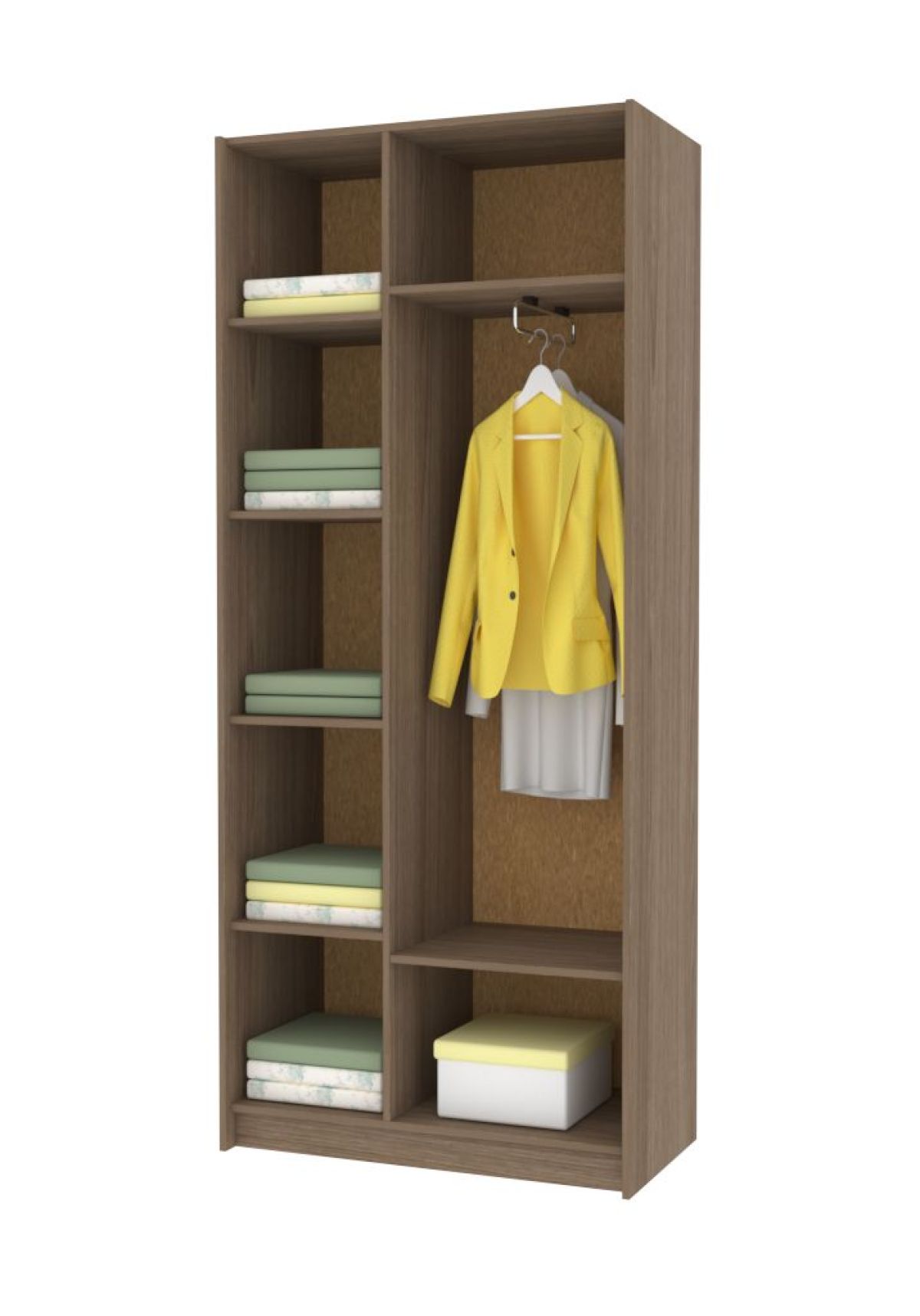 ДАРЬЯ Шкаф (Дуб Вотан/Белый глянец) гостиная | фото 6