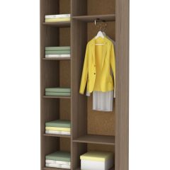 ДАРЬЯ Шкаф (Дуб Вотан/Белый глянец) гостиная | фото 6