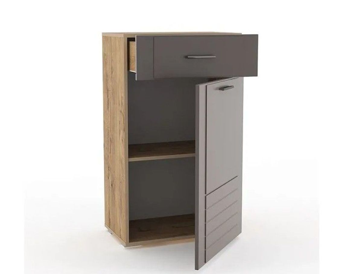 Прихожая Livorno Тумба фасад правый НМ 040.65 Х (Софт Графит/ Дуб Бунратти) | фото 2