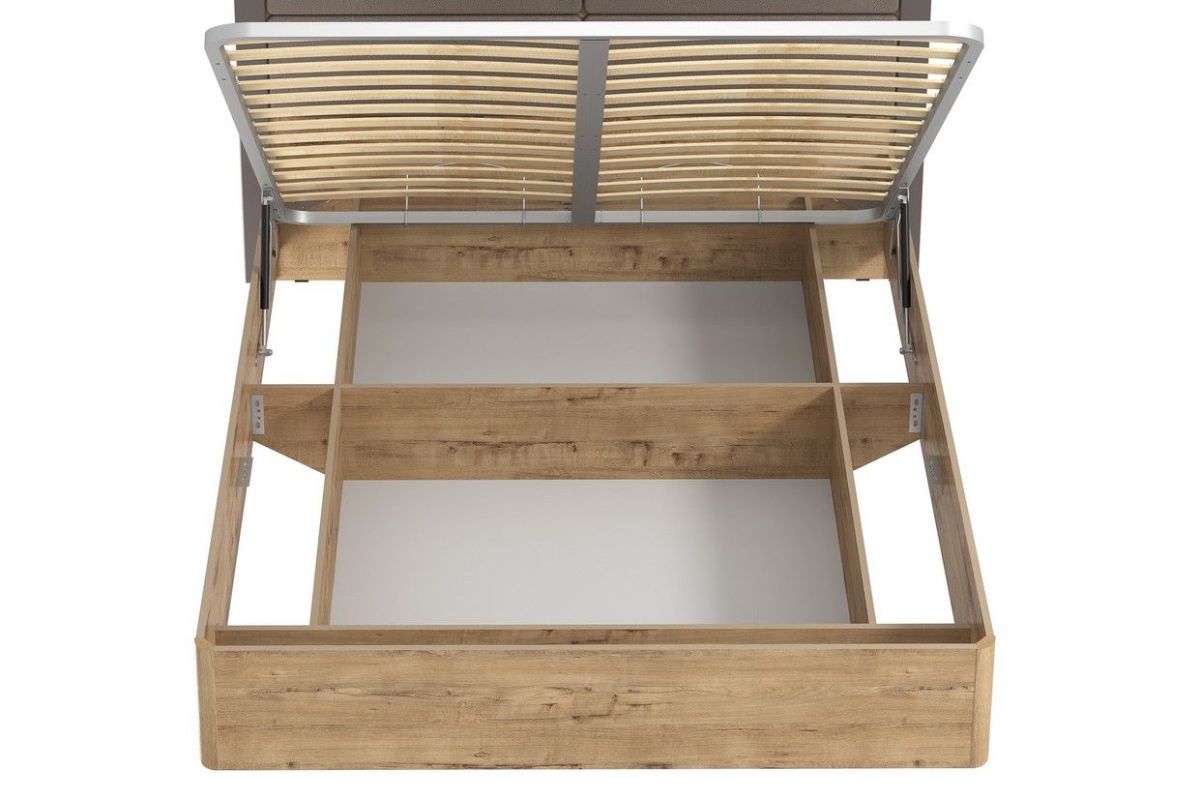 Спальня Livorno Кровать (1800х2000) НМ 040.52-1 Х с основанием и ПМ (Софт Графит/Дуб Бунратти) | фото 3