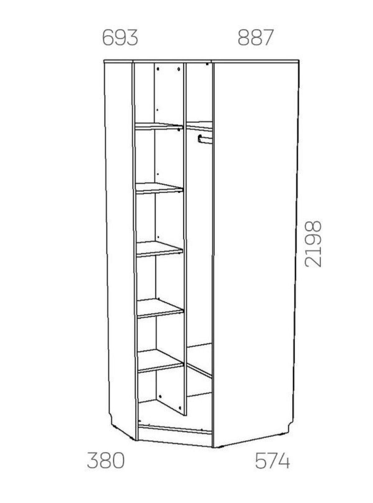 НМ 014.11 Х Шкаф угловой "Оливия" (Левый/Правый) | фото 4