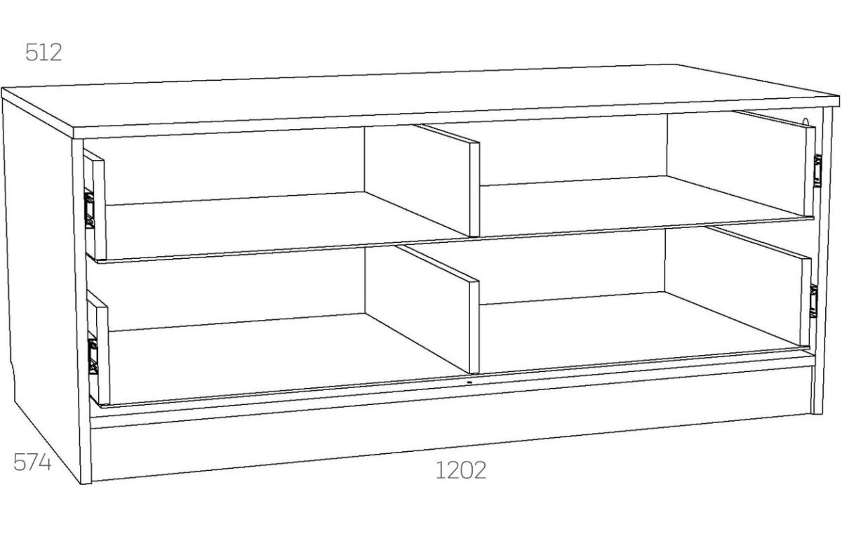 НМ 040.48 Х Тумба ТВА "Оливия" (Белое дерево/Дуб Сонома) | фото 3