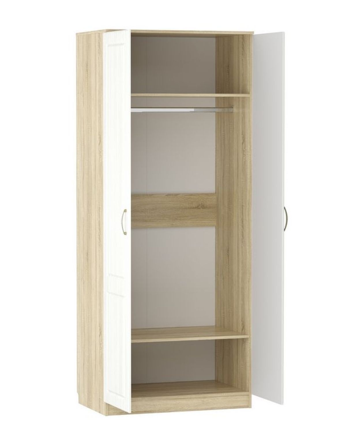 НМ 040.60 Х Шкаф для одежды "Оливия" (Белое дерево/Дуб Сонома) | фото 2