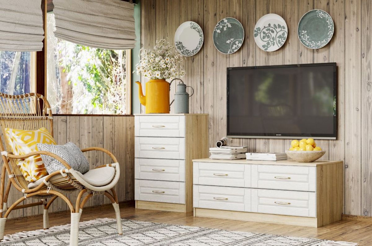 Гостиная Оливия Модульная (Белое дерево/Дуб Сонома) | фото 2