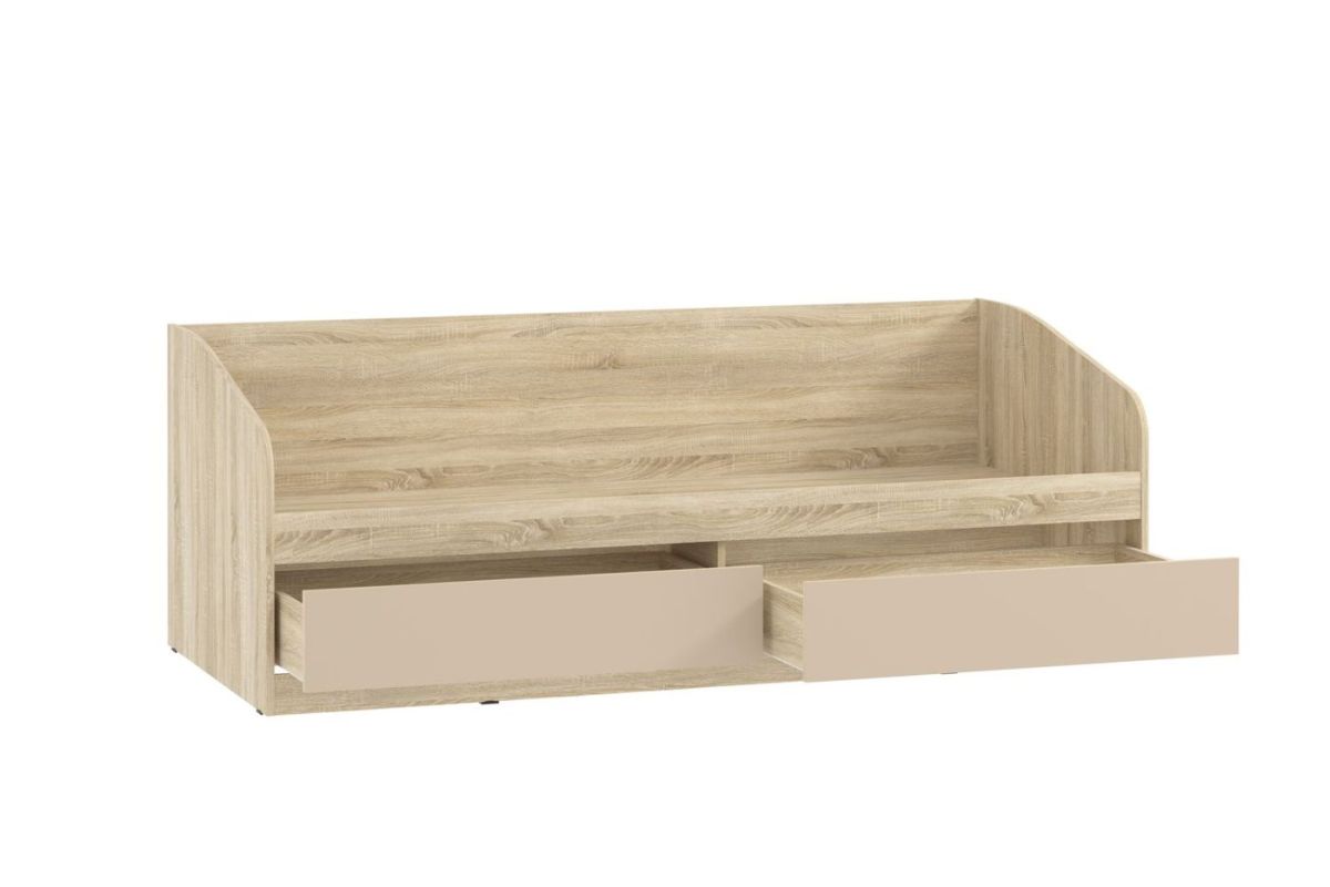 Кровать Акварель 800х1900 с основанием ЛДСП НМ 041.50-01 (Капучино/Дуб Сонома) | фото 2