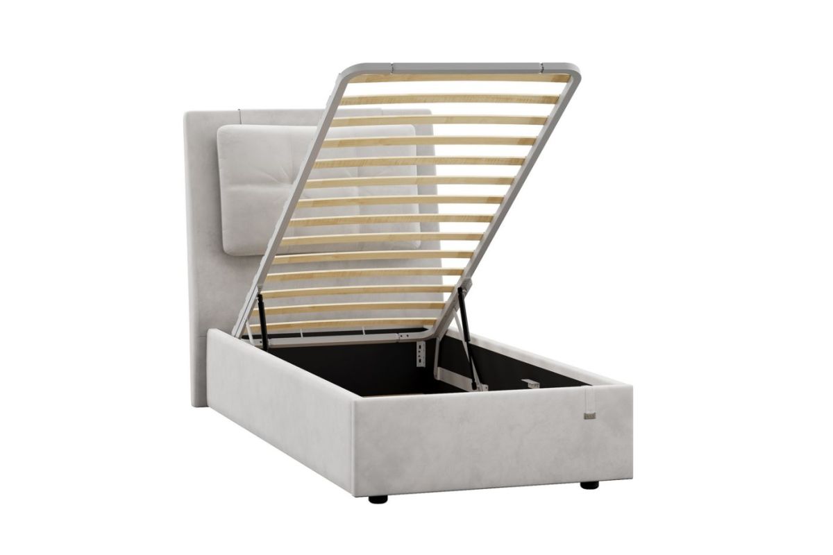 Кровать Ester 900 с основанием и ПМ (Ультра Смог) Модель 311 | фото 2