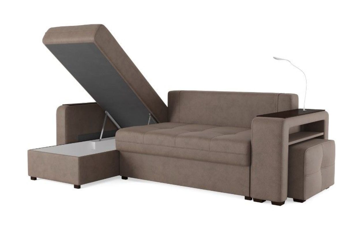Диван-кровать угловой "SMART" 4 Б3-1Пф-2Т-Б4 СК (Kongo brown) | фото 4