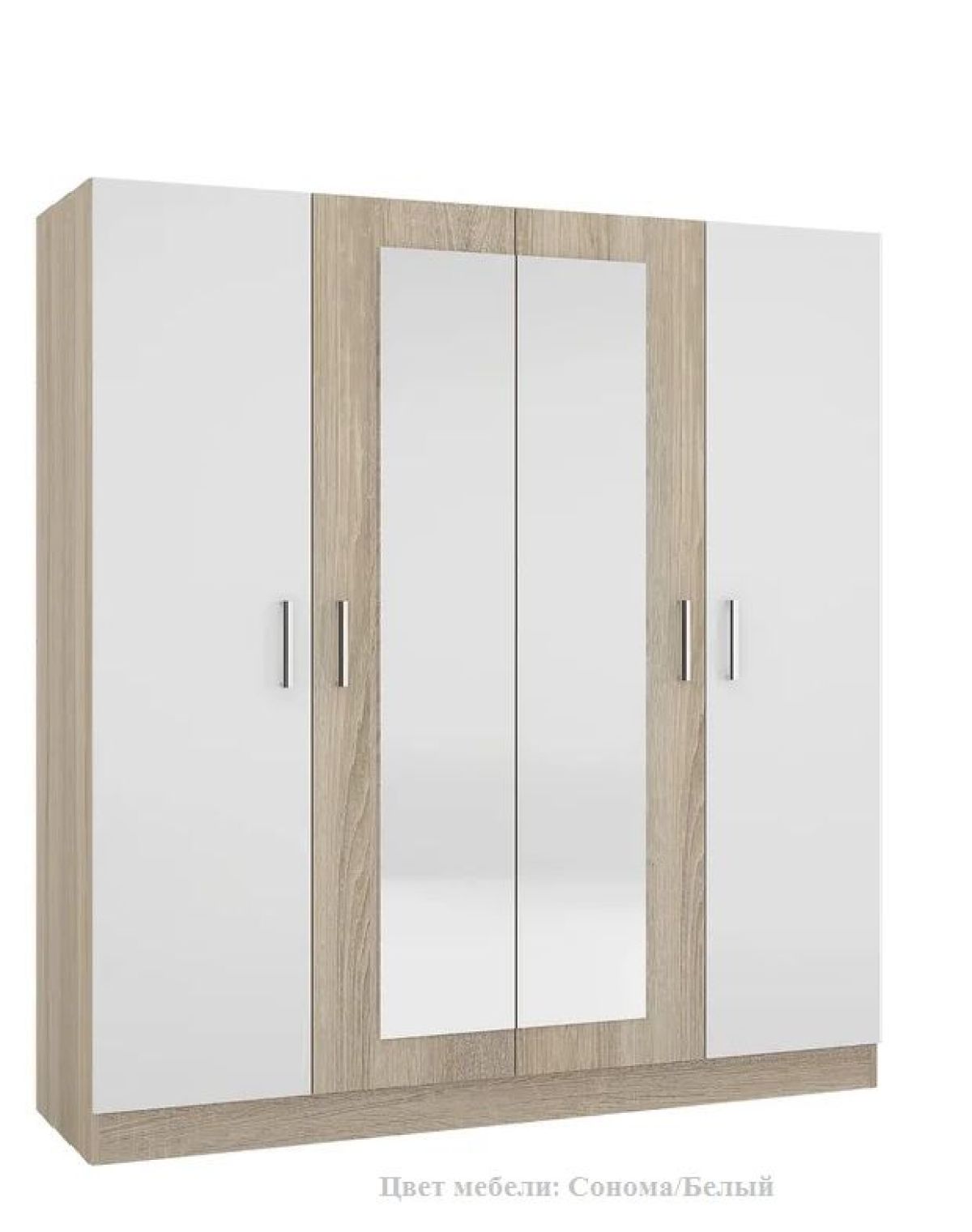 Шкаф 4-х створчатый Леси + Зеркало | фото 3