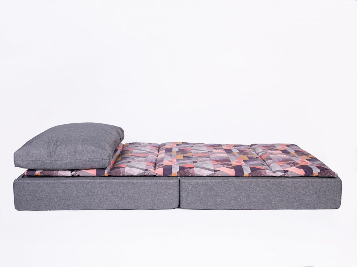 Кресло-кровать бескаркасное Харви (серый-геометрия слейт) | фото 4