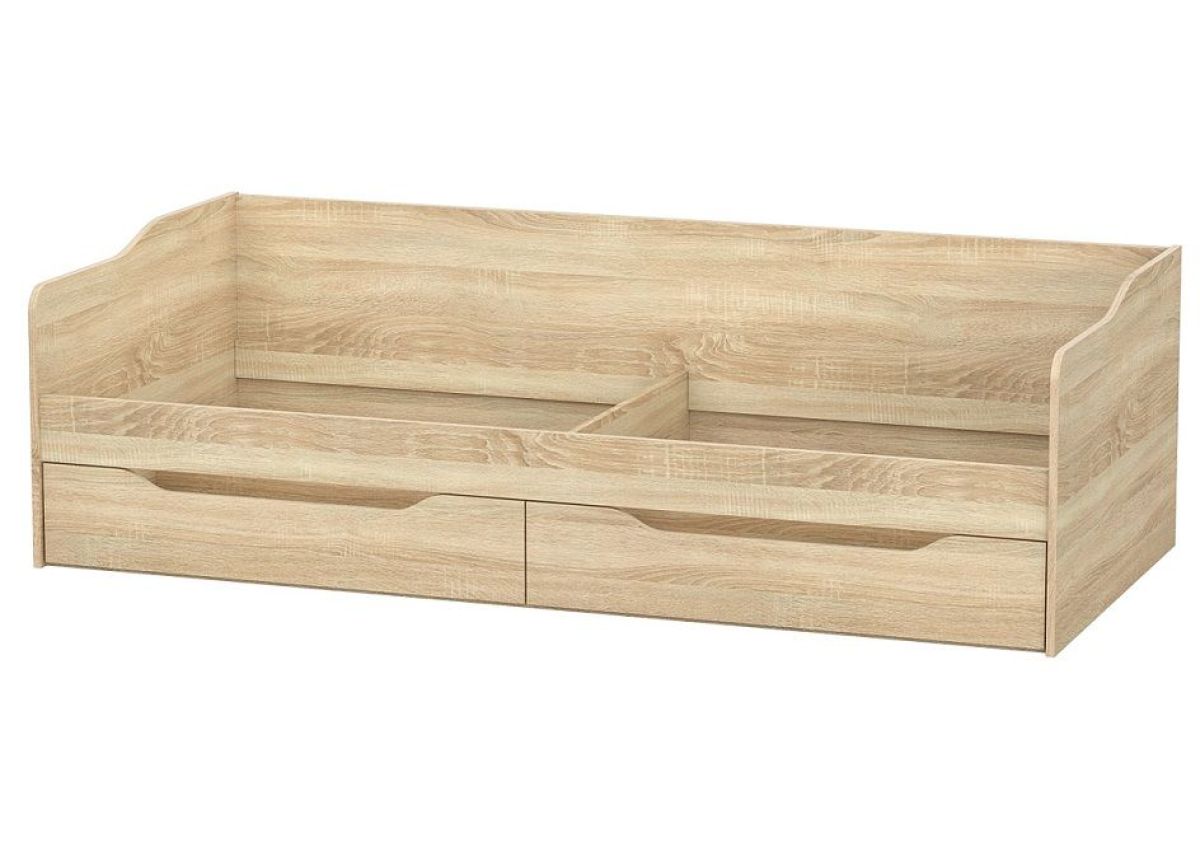 Кровать КР 1 Серия 2 + основание ДСП Лайт 0.9х2.0 (Дуб Сонома) универсальная | фото 4