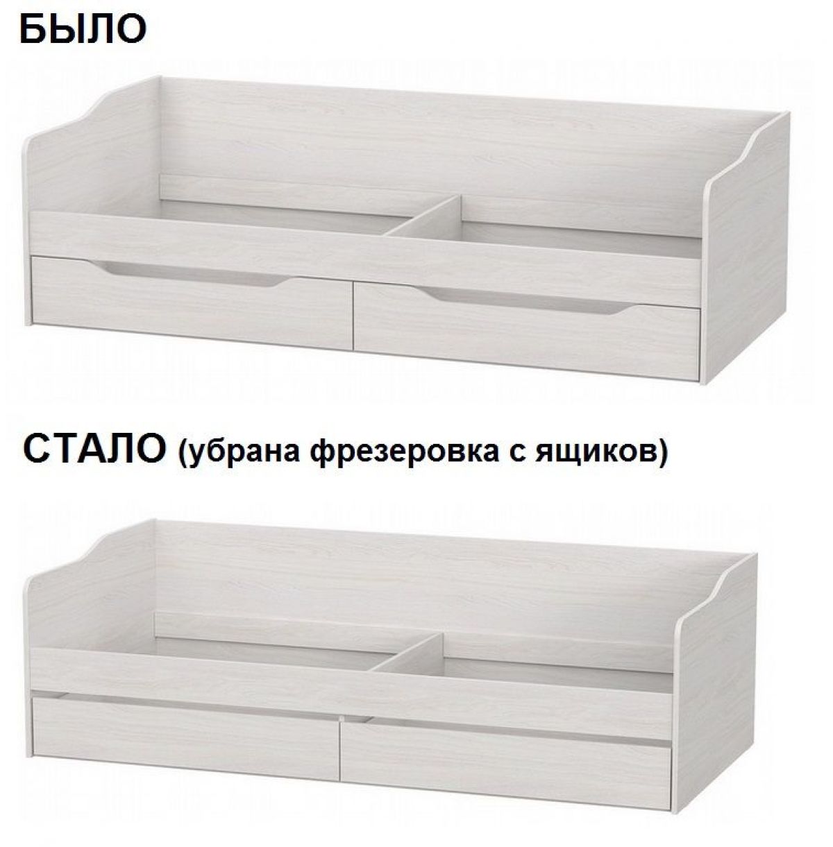 Кровать КР 1 Серия 2 + основание ДСП Лайт 0.9х2.0 (Дуб Сонома) универсальная | фото 2