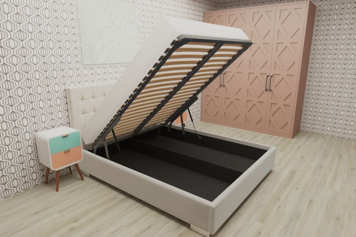 Кровать Брауни интерьерная +основание/ПМ/бельевое дно (200х200) | фото 2