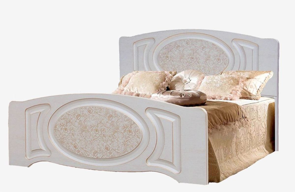 Модульная спальня Прованс-2 (Бежевый/Текстура белая платиной золото) | фото 3