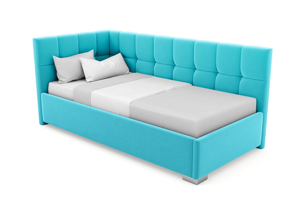 Кровать угловая Мия интерьерная +основание/ПМ/бельевое дно (80х200) | фото 10