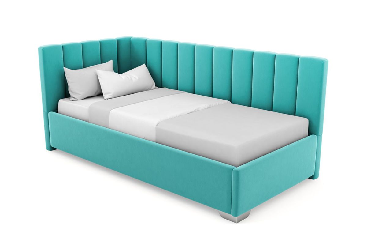 Кровать угловая Хлоя интерьерная +основание (80х200) | фото 21