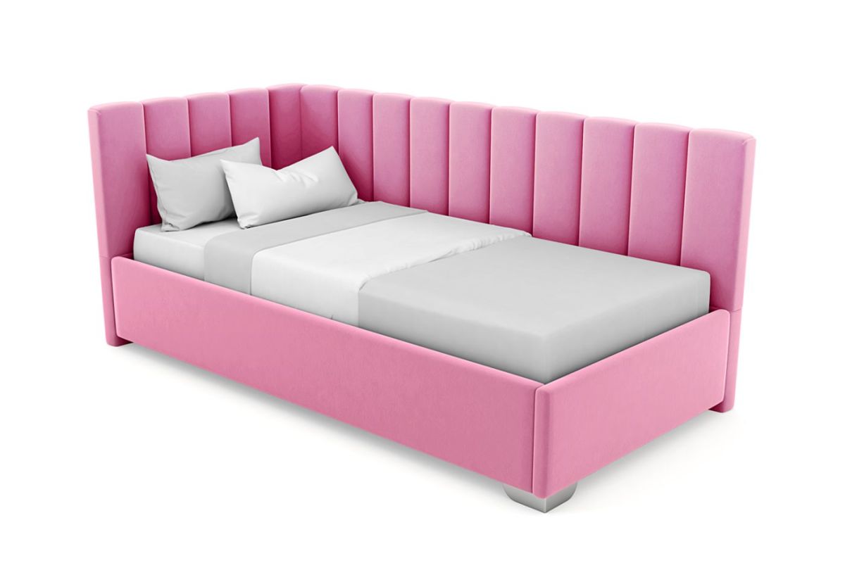 Кровать угловая Хлоя интерьерная +основание (90х200) | фото 12