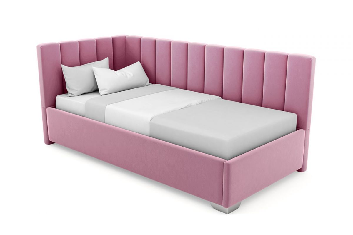 Кровать угловая Хлоя интерьерная +основание (120х200) | фото 6