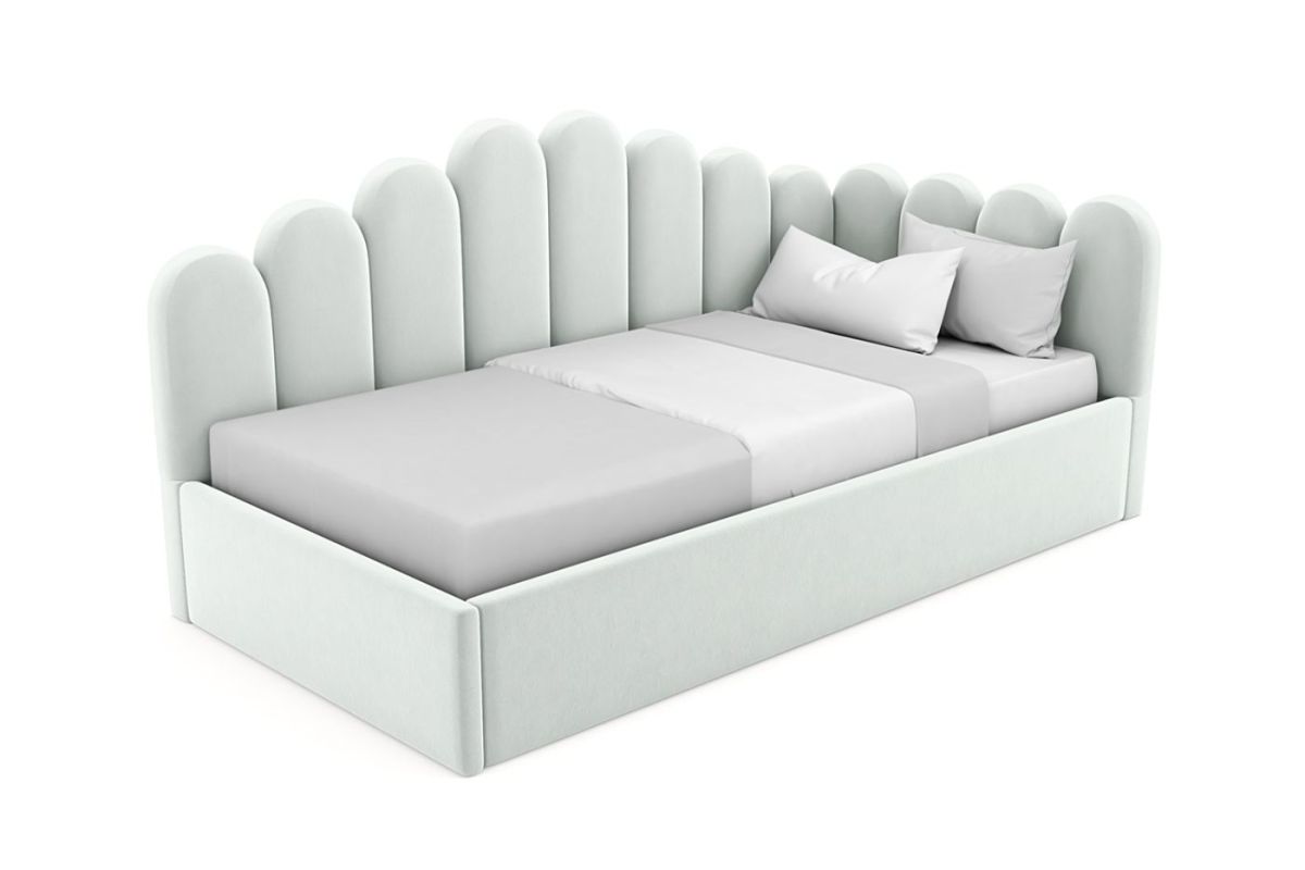 Кровать угловая Лилу интерьерная +основание/ПМ/бельевое дно (80х200) | фото 8