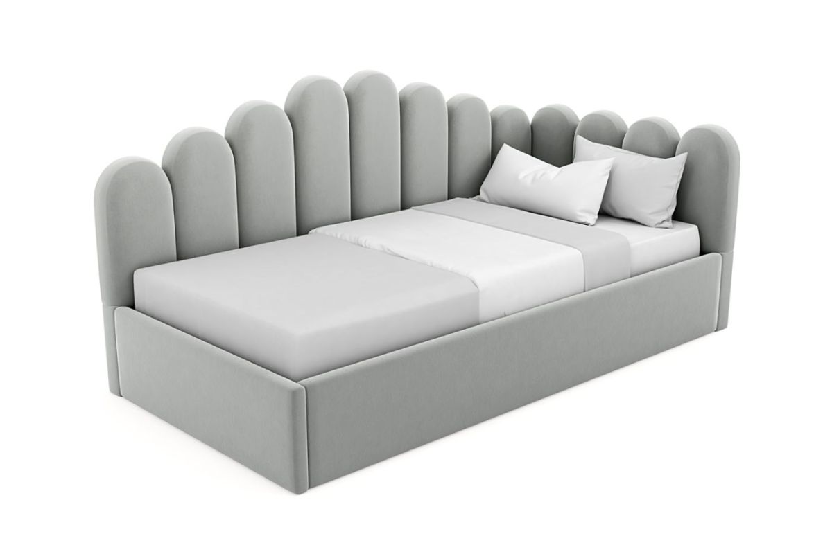 Кровать угловая Лилу интерьерная +основание/ПМ/бельевое дно (90х200) | фото 10