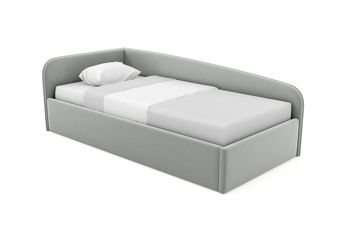 Кровать угловая Лэсли интерьерная +основание/ПМ/бельевое дно (80х200) | фото 10