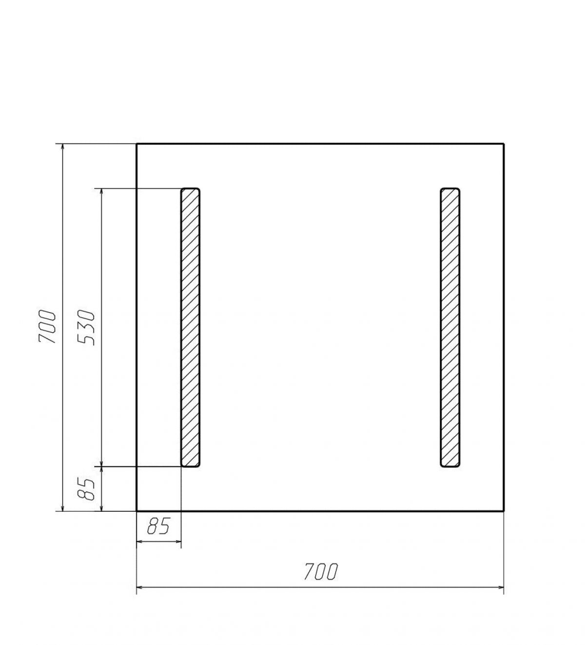 Зеркало Good Light 2-70 с подсветкой Sansa (GL7012Z) | фото 7