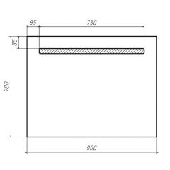 Зеркало Good Light 90 с подсветкой Sansa (GL7009Z) | фото 2