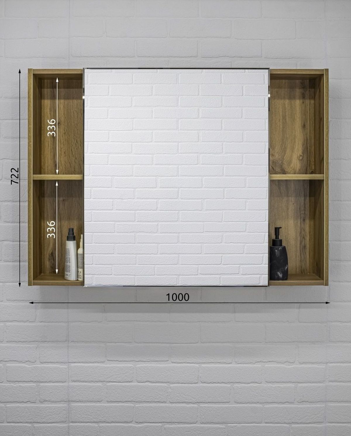 Шкаф-зеркало Craft 100 левый/правый Домино (DCr2206HZ) | фото 6