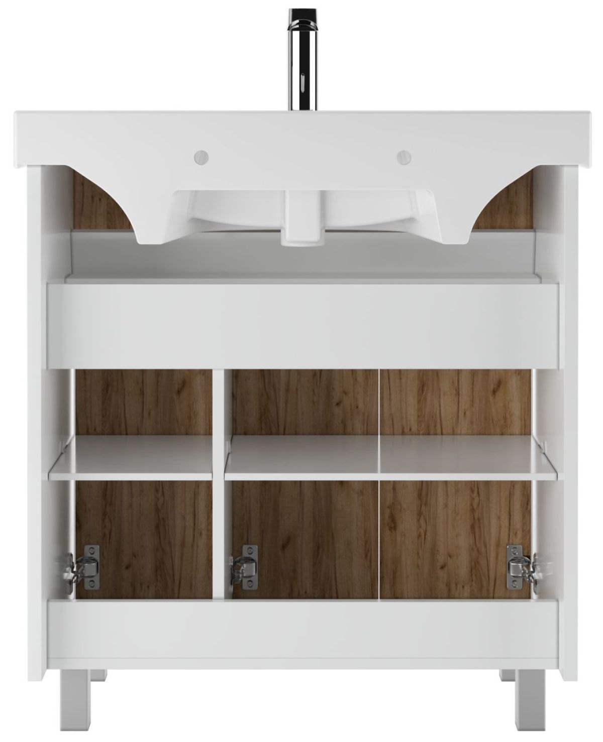 Тумба под умывальник "Fest 80" Uno Дуб ВОТАН без ящика Домино (DU1507T) | фото 3