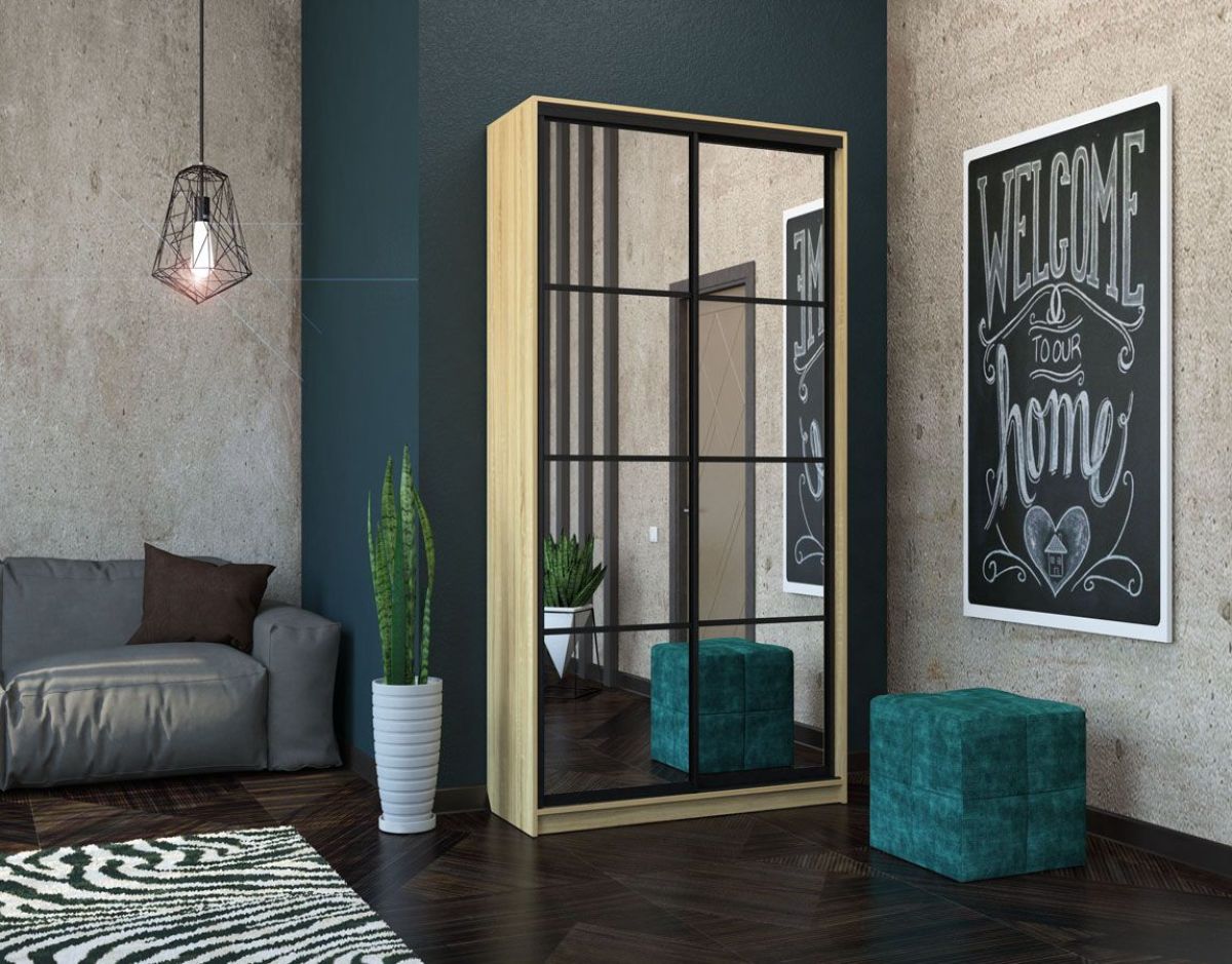 Шкаф-купе Лофт 1200 Шк12-60 (Дуб Сонома) | фото 9