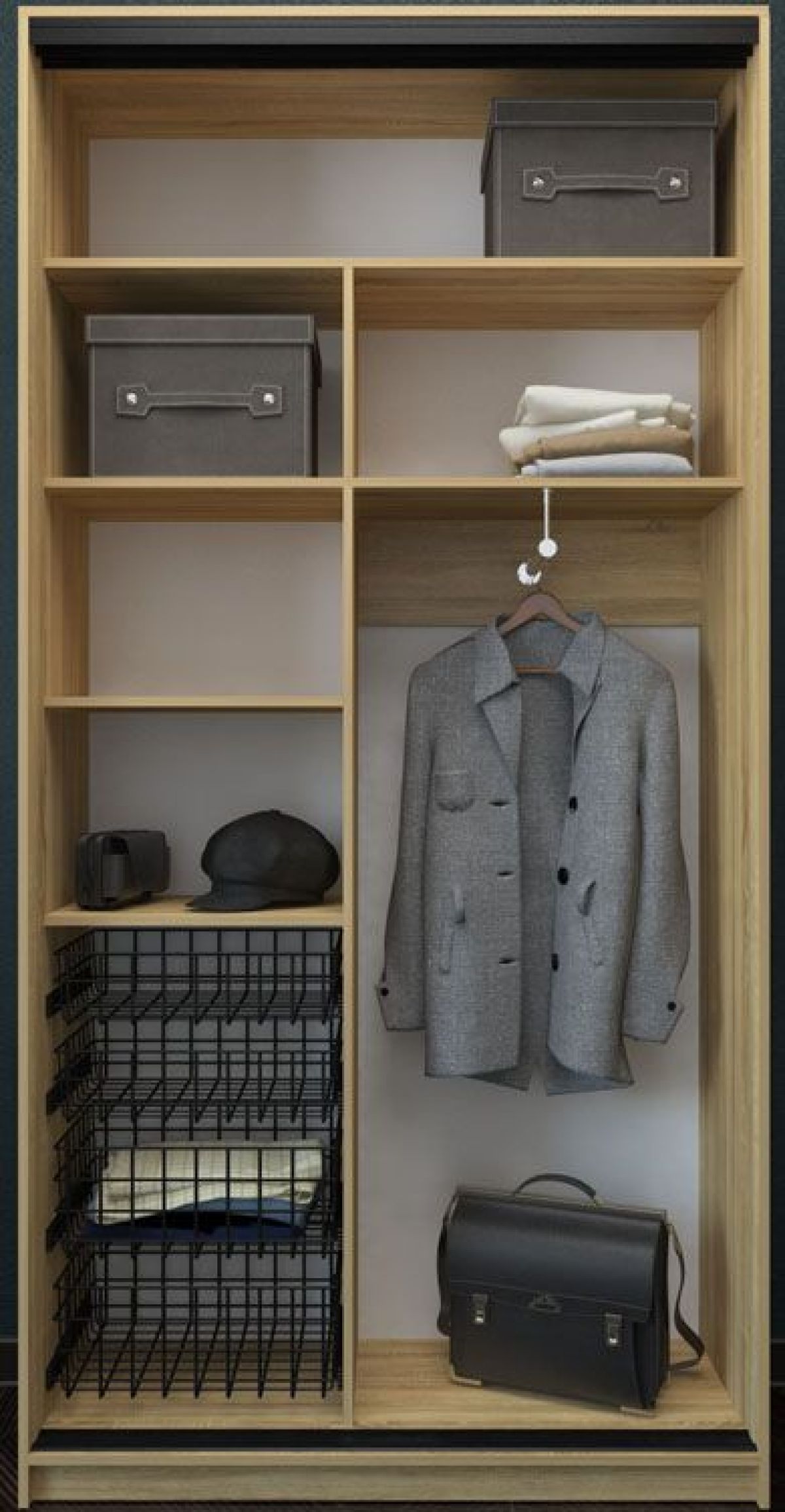 Шкаф-купе Лофт 1200 Шк12-60 (Дуб Сонома) | фото 2