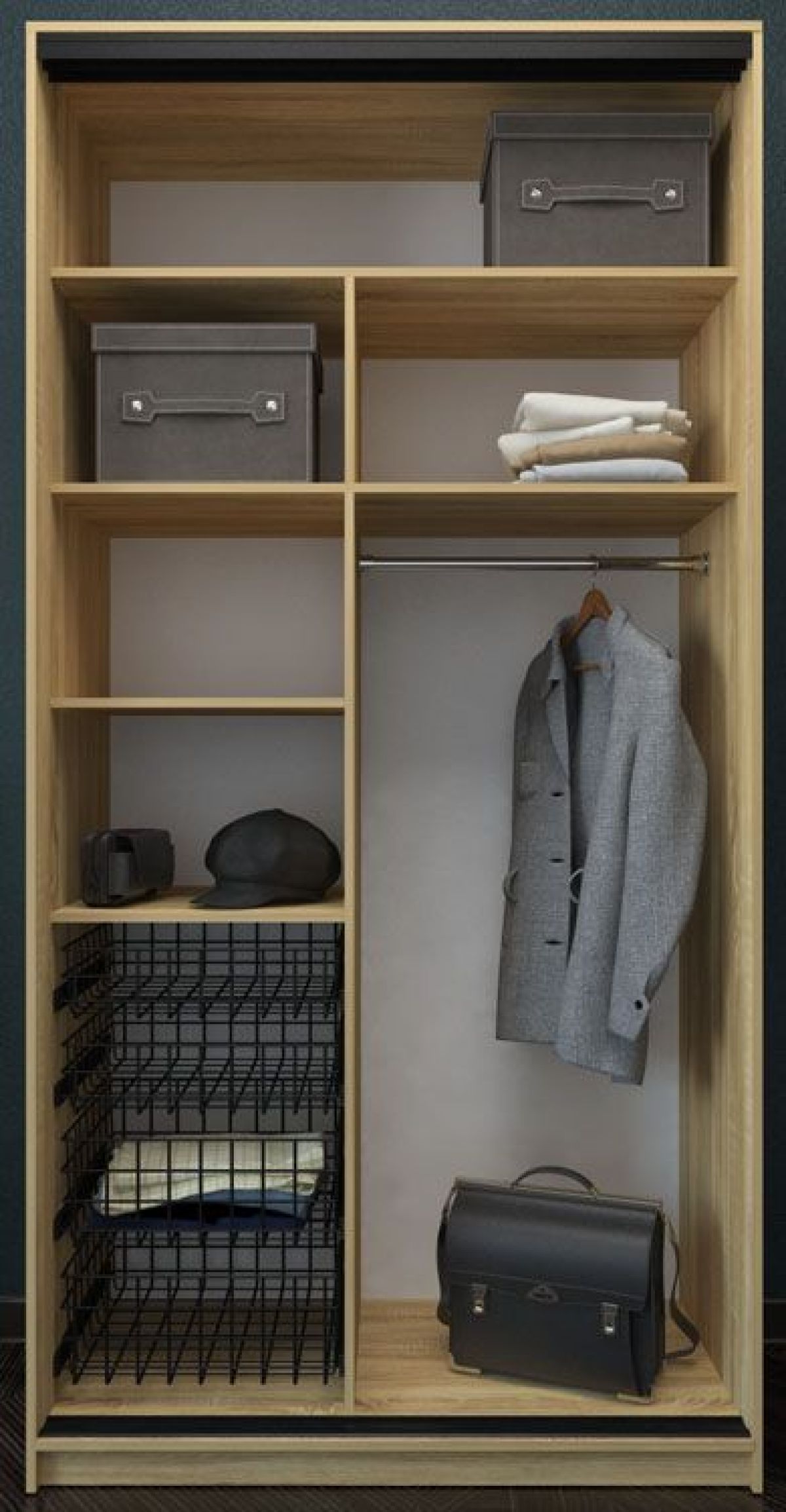 Шкаф-купе Лофт 1200 Шк12-60 (Дуб Сонома) | фото 3