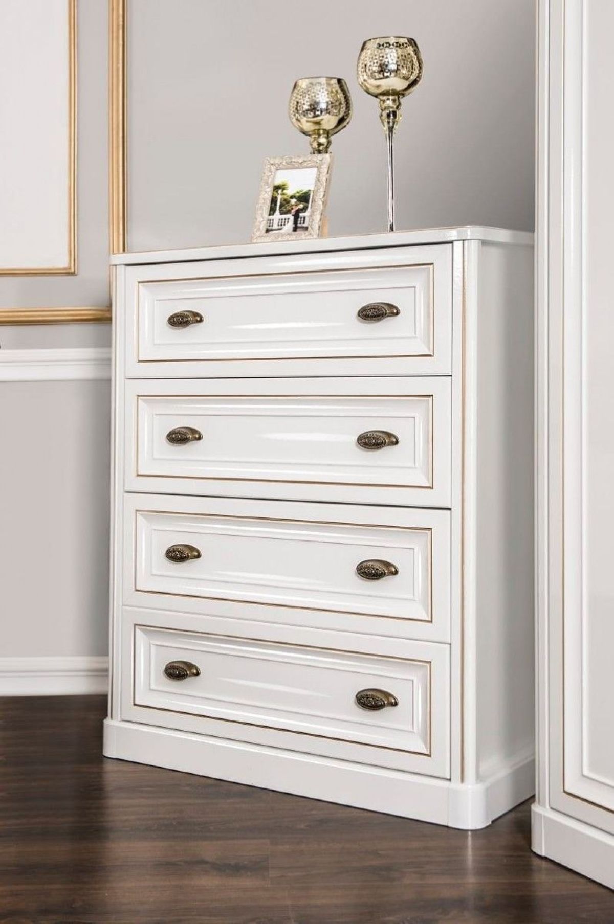 Спальня Натали 4-х ств 1600 (белый глянец/экокожа) | фото 4