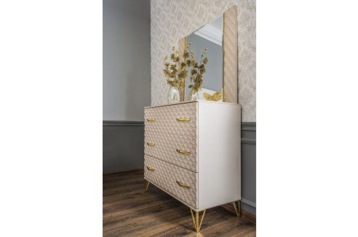 Зеркало ППУ Lara (бежевый глянец) | фото 3