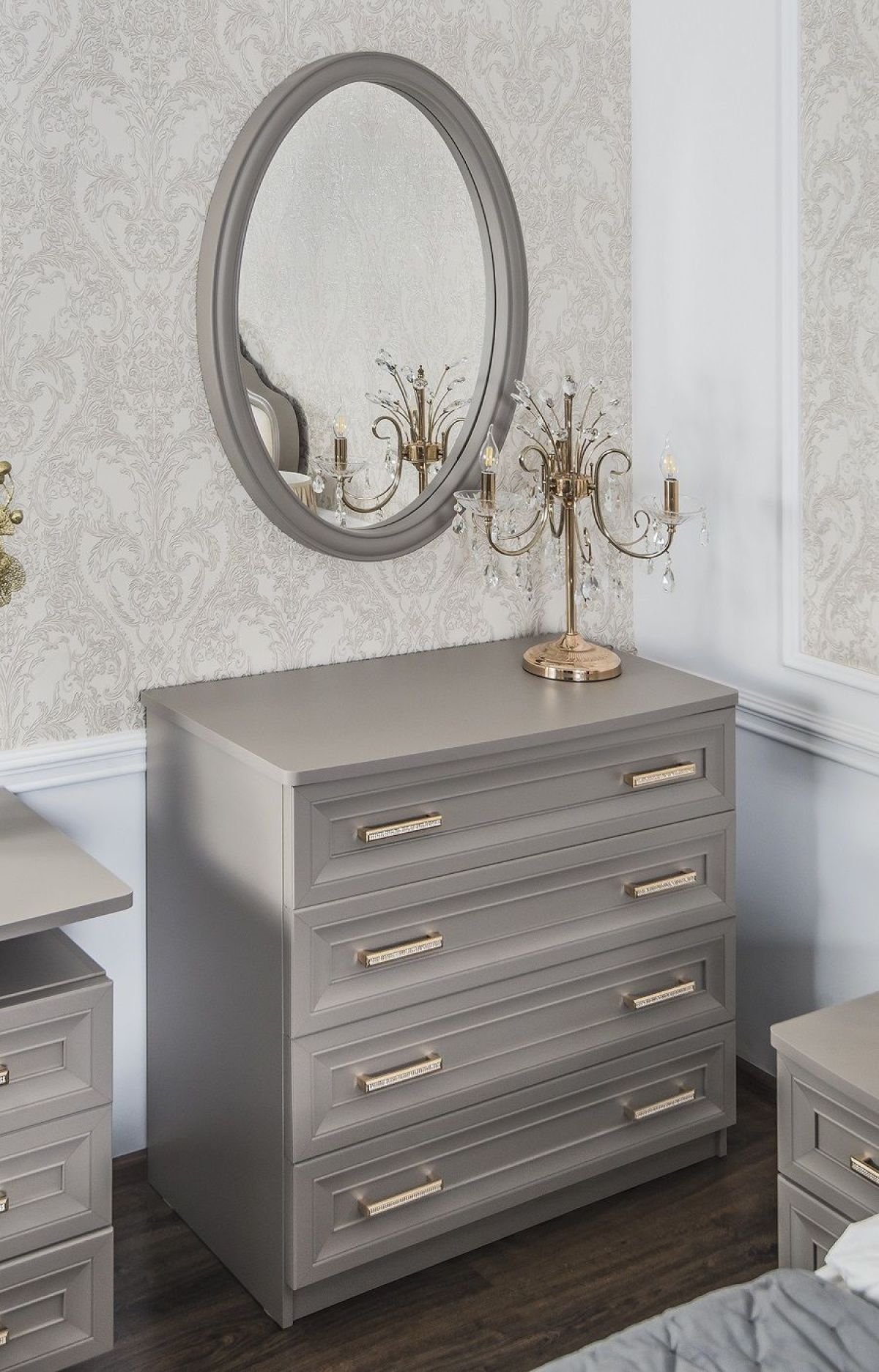 Комод Мокко 4-е ящика (серый камень) | фото 3