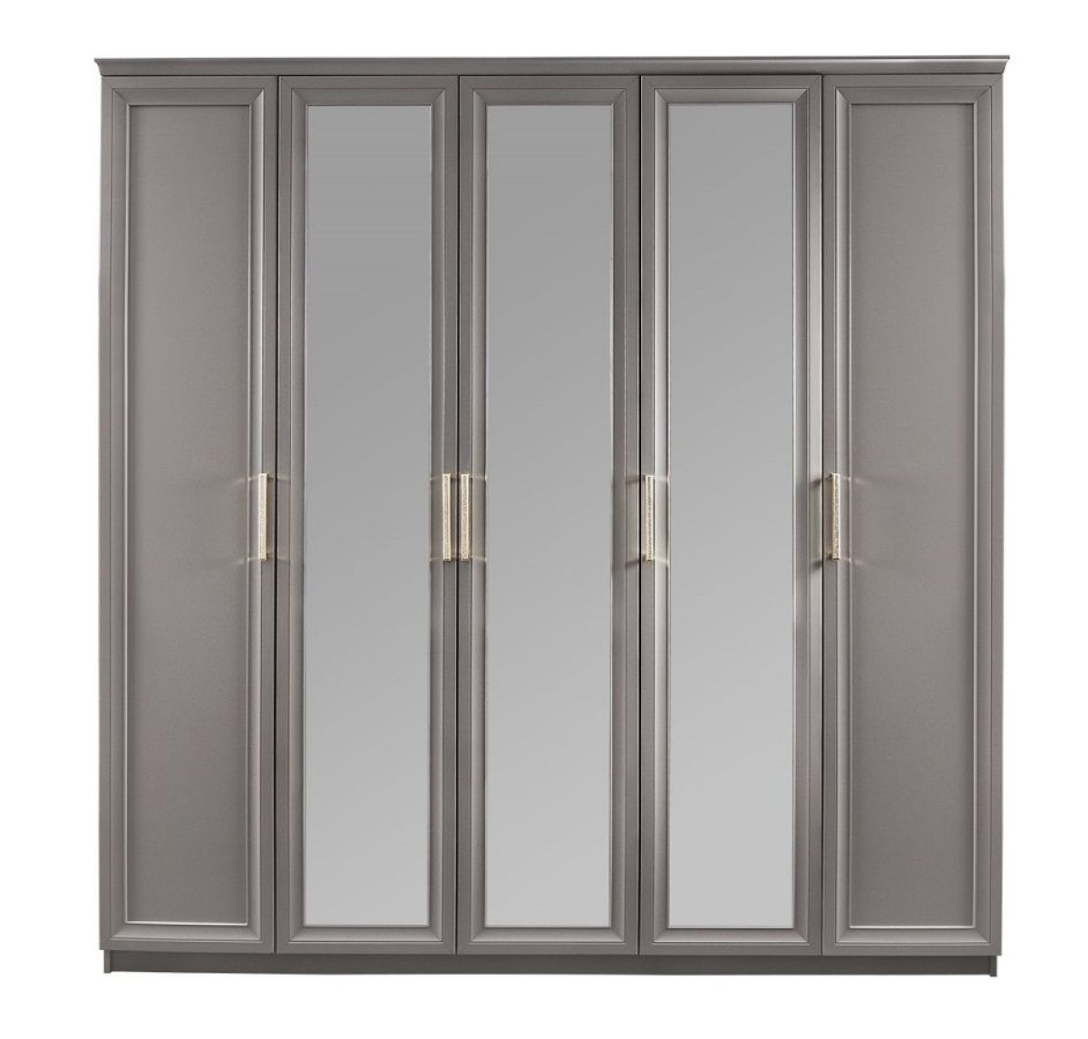 Шкаф 5-ти ств с зеркалами Мокко (серый камень) | фото 2