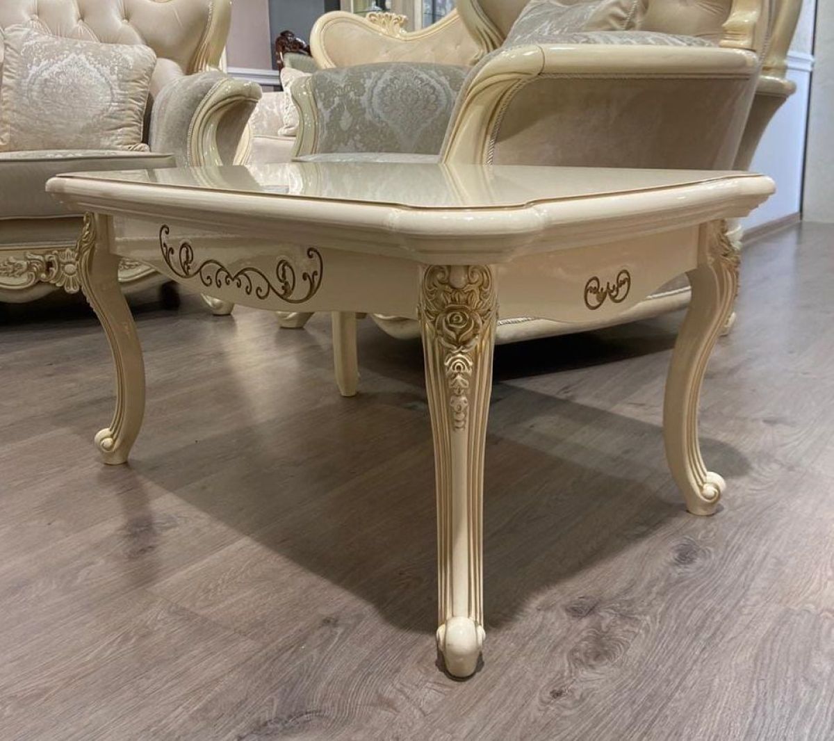 Стол журнальный прямоугольный Джоконда (крем глянец) | фото 3