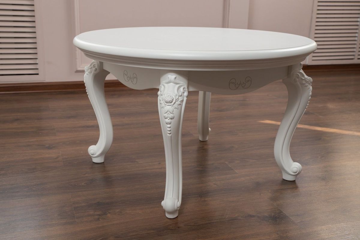 Стол журнальный круглый Мишель (белый матовый) | фото 3