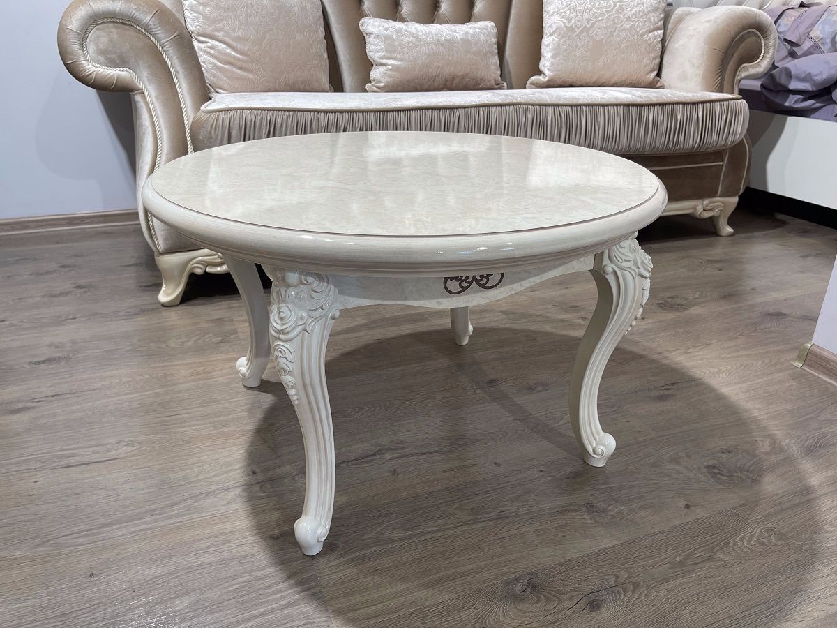 Стол журнальный круглый Патрисия (крем корень глянец) | фото 5