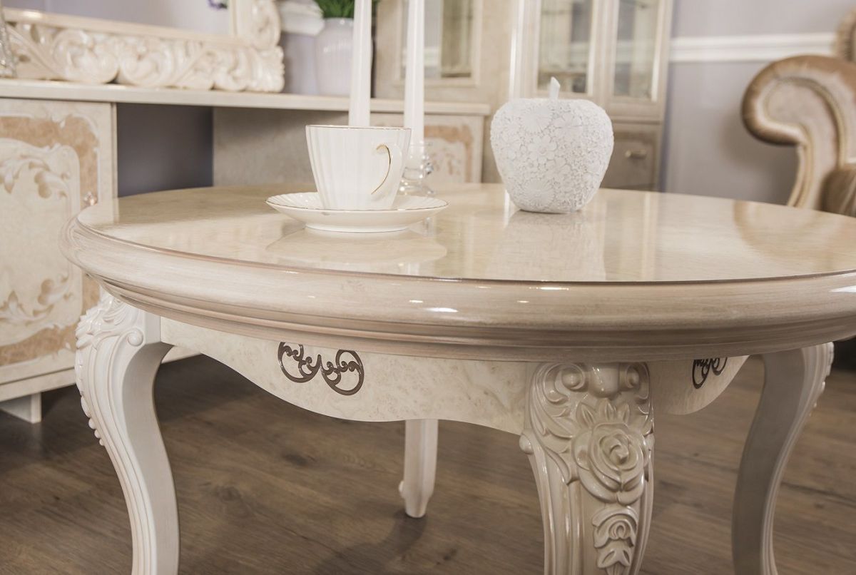 Стол журнальный круглый Патрисия (крем корень глянец) | фото 3