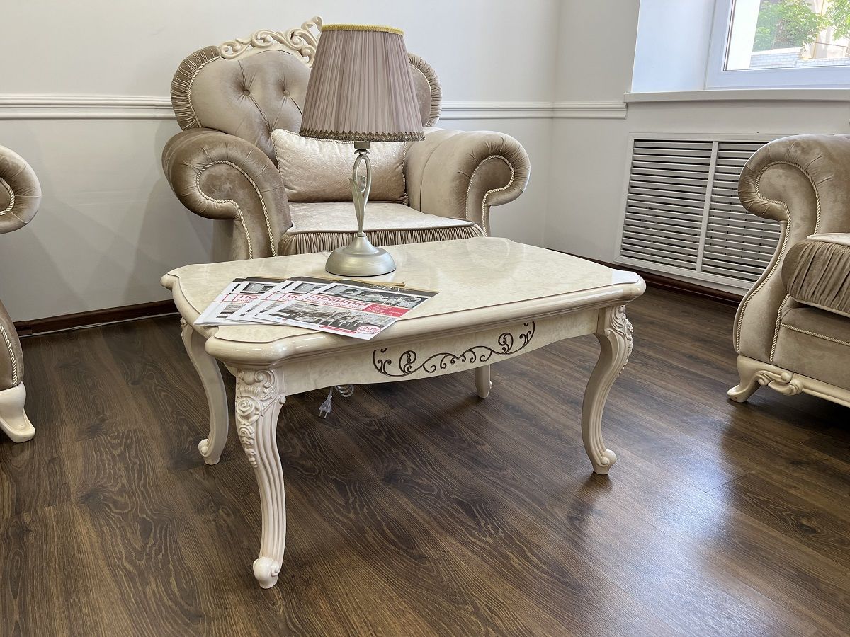 Стол журнальный прямоугольный Патрисия (крем корень глянец) | фото 4