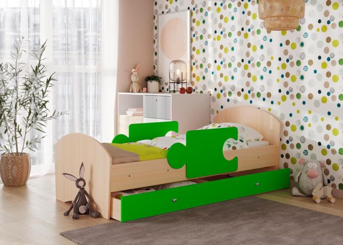 Кровать "Мозайка" на ламелях + бортики + ящики | фото 5