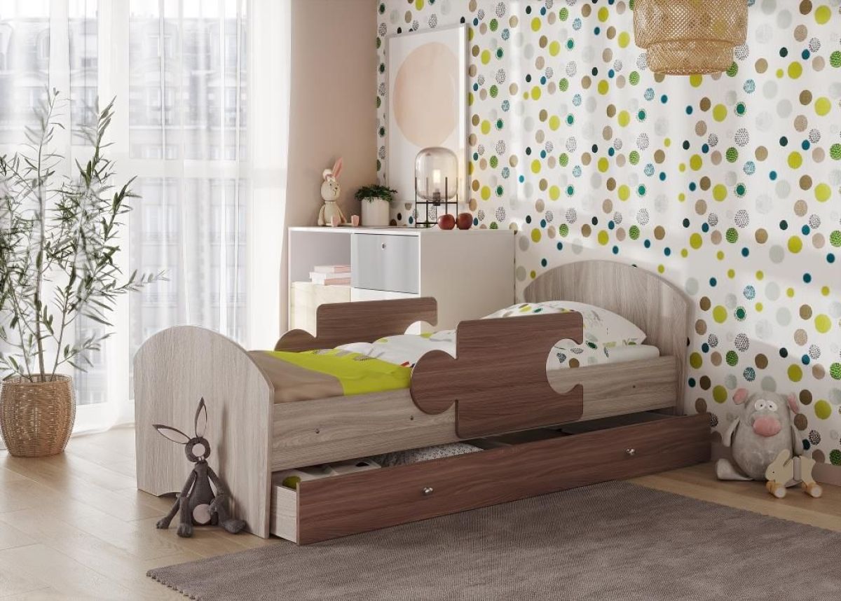 Кровать "Мозайка" на щитах + бортики + ящики | фото 2